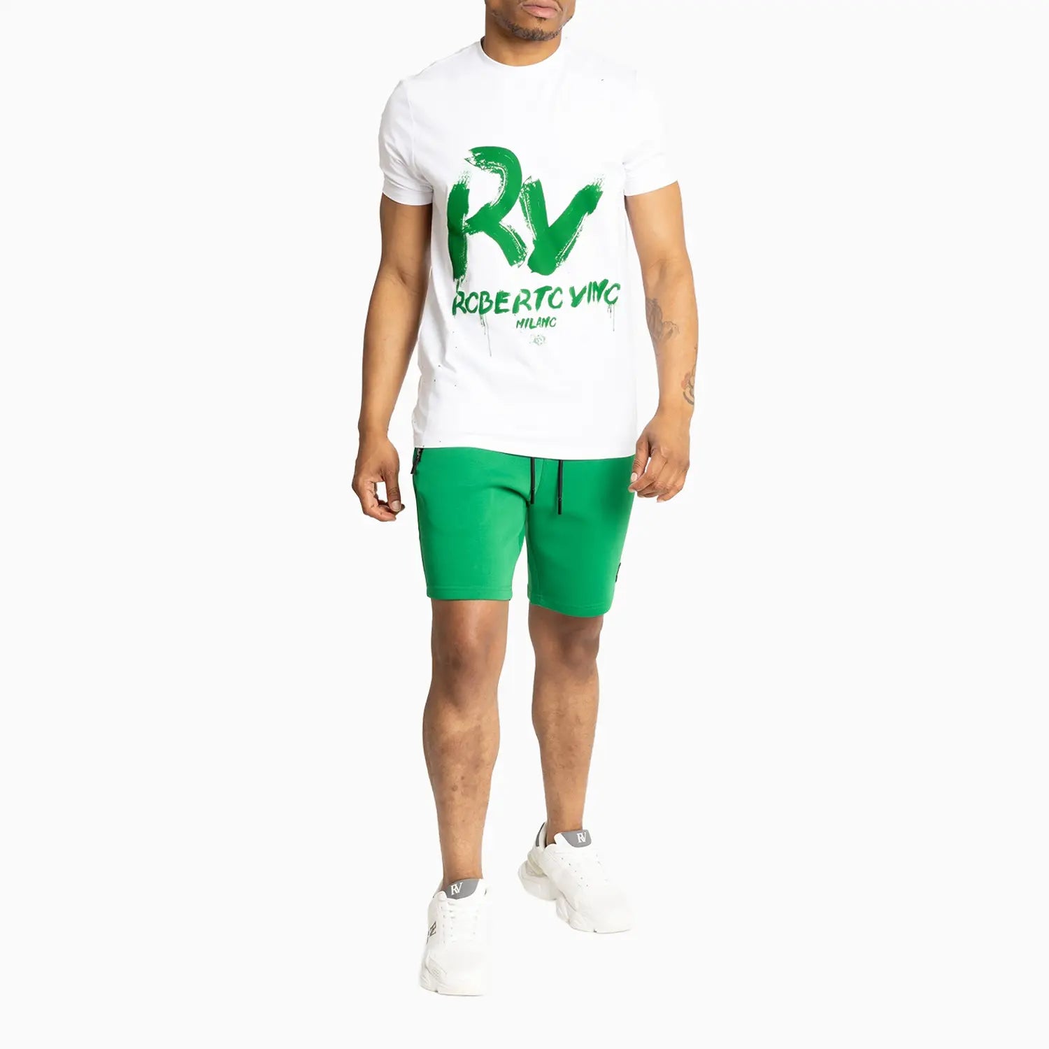 Men's RV Front Slim Fit Essential T-Shirt and Shorts Outfit