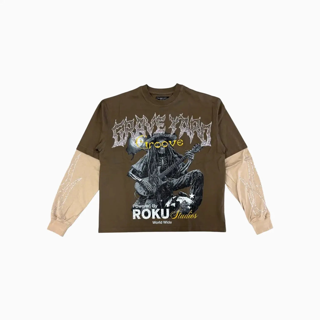 Roku Studio Men's Grave Yark Boxy Layered Long Sleeve T-Shirt