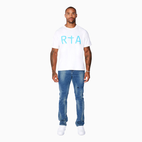 Rta Men's Blue Logo Short Sleeve T-Shirt