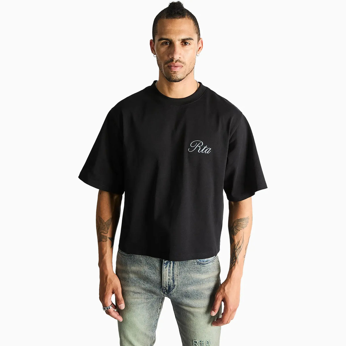 Men's Austin Cropped Oversized T-Shirt RTA - Tops and Bottoms USA
