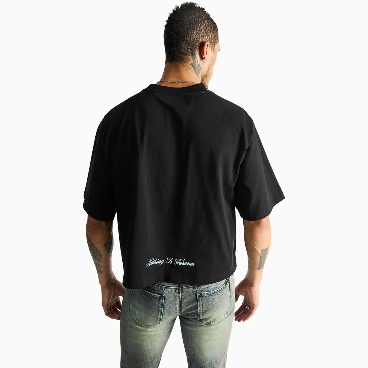 Men's Austin Cropped Oversized T-Shirt RTA - Tops and Bottoms USA