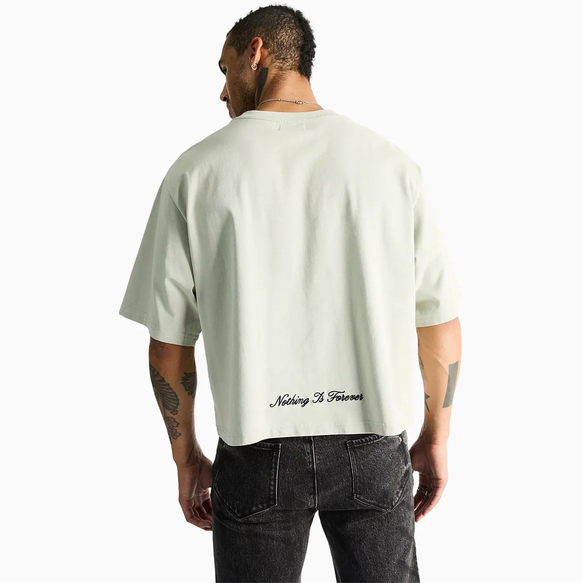 Men's Austin Cropped Oversized T-Shirt RTA - Tops and Bottoms USA