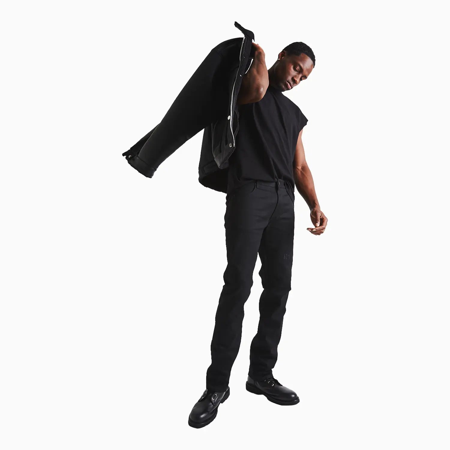 Men's Bryant Black Raw Denim Pant RTA - Tops and Bottoms USA