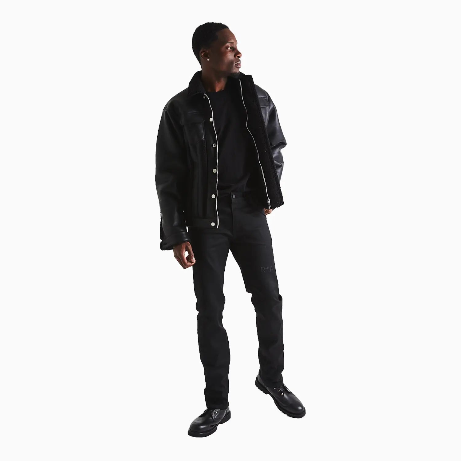Men's Bryant Black Raw Denim Pant RTA - Tops and Bottoms USA