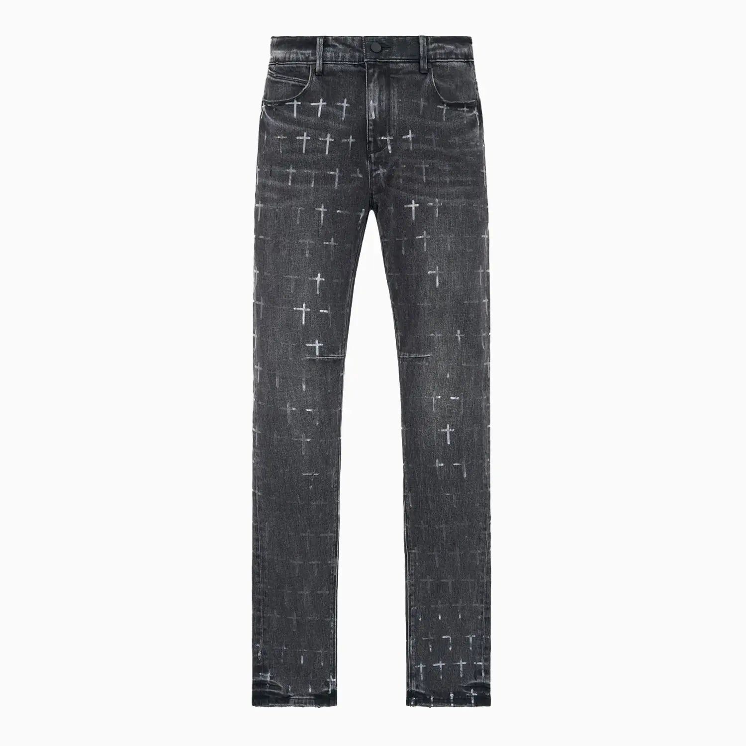 Men's Bryant Noir Coated Grey Denim Jean Pant RTA - Tops and Bottoms USA