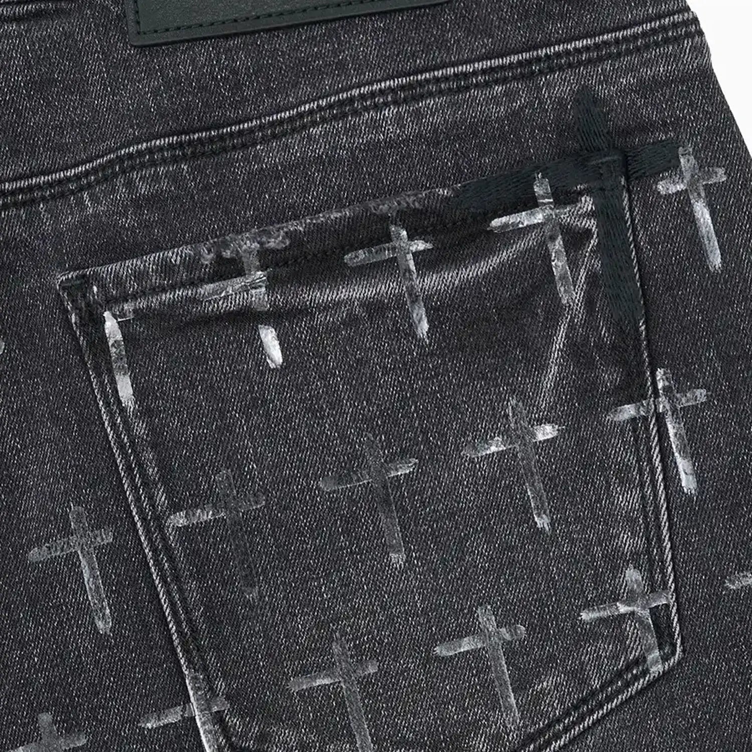 Men's Bryant Noir Coated Grey Denim Jean Pant RTA - Tops and Bottoms USA