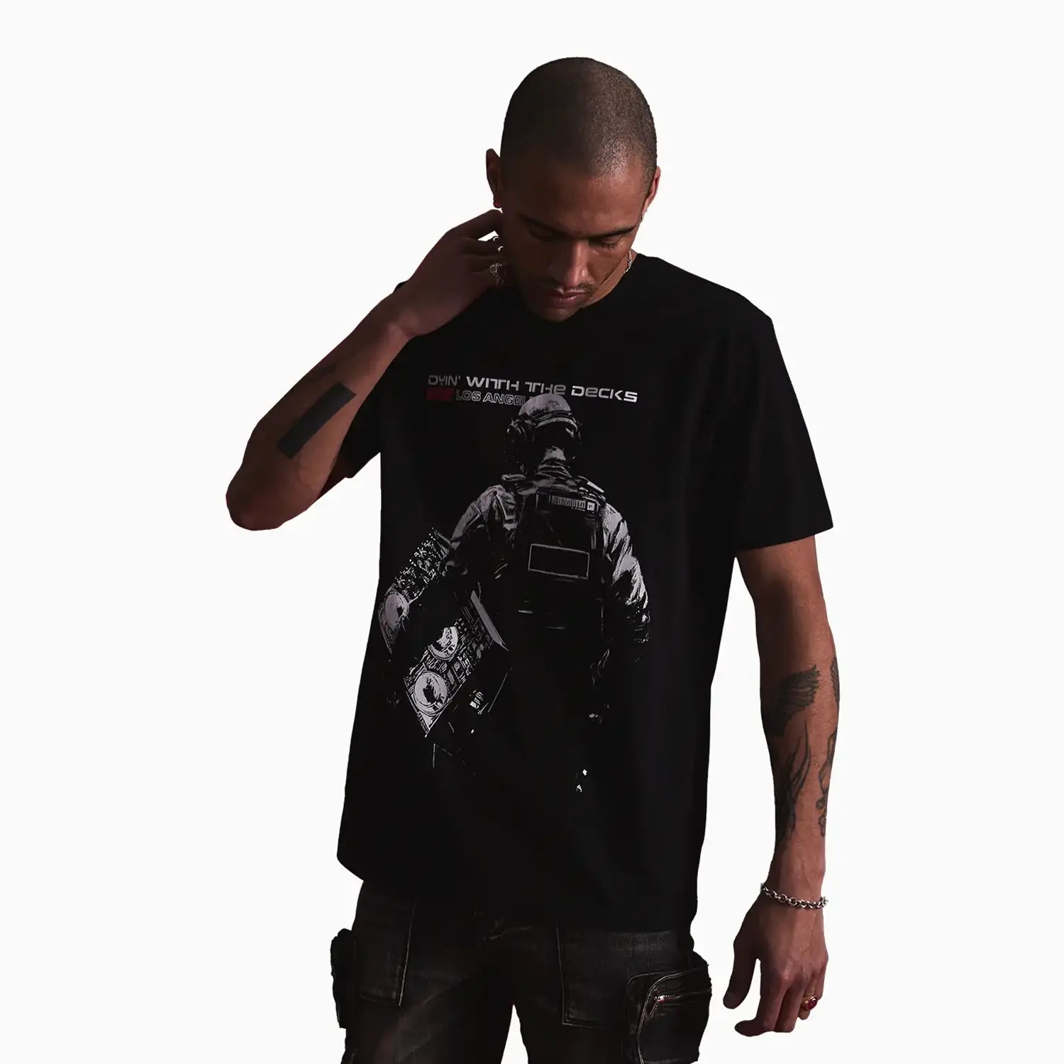 Men's Liam Black Deck T-Shirt RTA - Tops and Bottoms USA