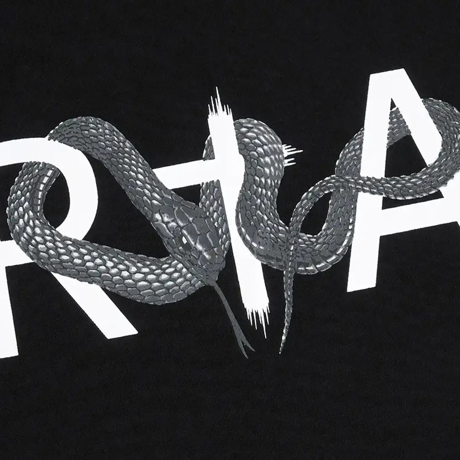 Men's Liam Black Snake Logo T-Shirt RTA - Tops and Bottoms USA
