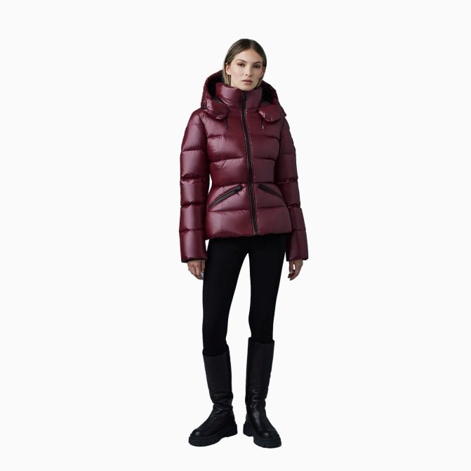 Mackage Women's MADALYN Lustrous Light Down Jacket With Hood Mackage Women's MADALYN Lustrous Light Down Jacket With Hood