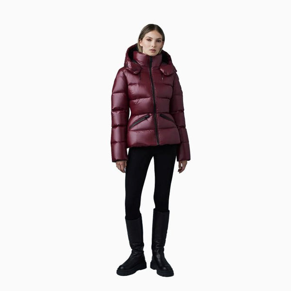 Mackage Women's MADALYN Lustrous Light Down Jacket With Hood