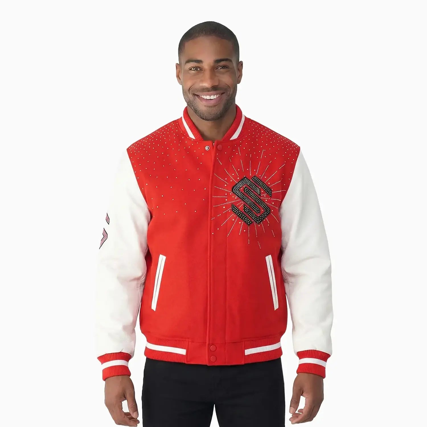 Men's Classic Wool Varisty Jacket Savar - Tops and Bottoms USA