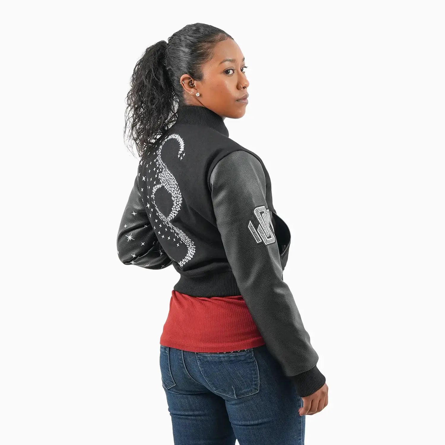 Women's Faded Wool Varsity Jacket