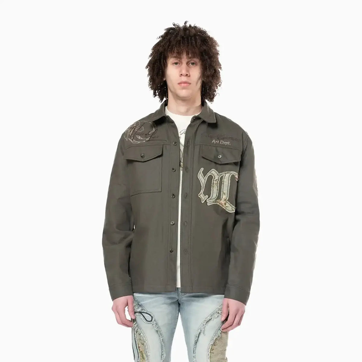 トップス yiyounggyeoung End of Smoking collar T Smoke Rise Men's Regular Collar LS Overshirt