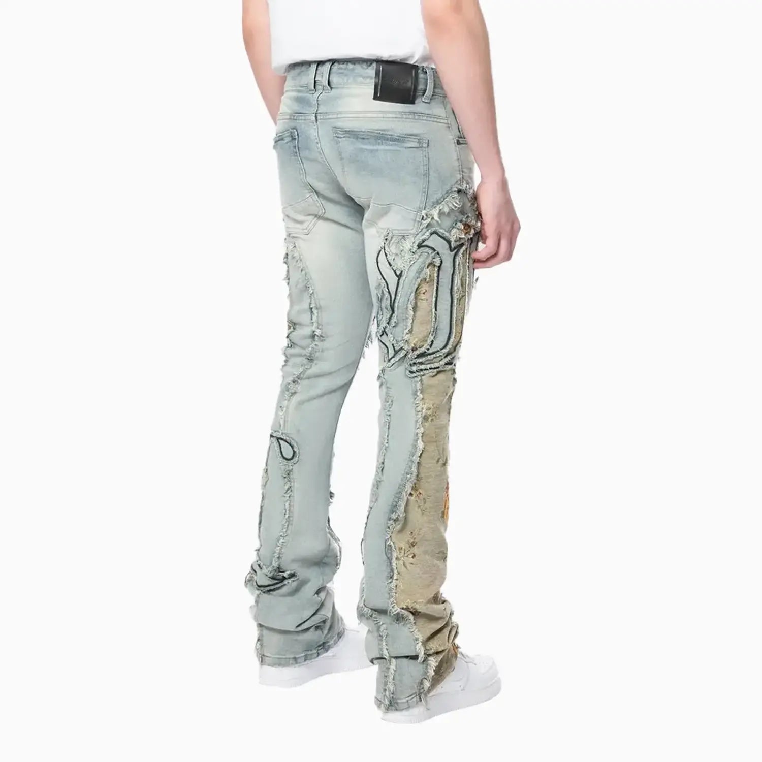 smoke-rise-mens-stacked-pinched-flared-tapestry-paneled-jean-pant-jp24513-vanilla