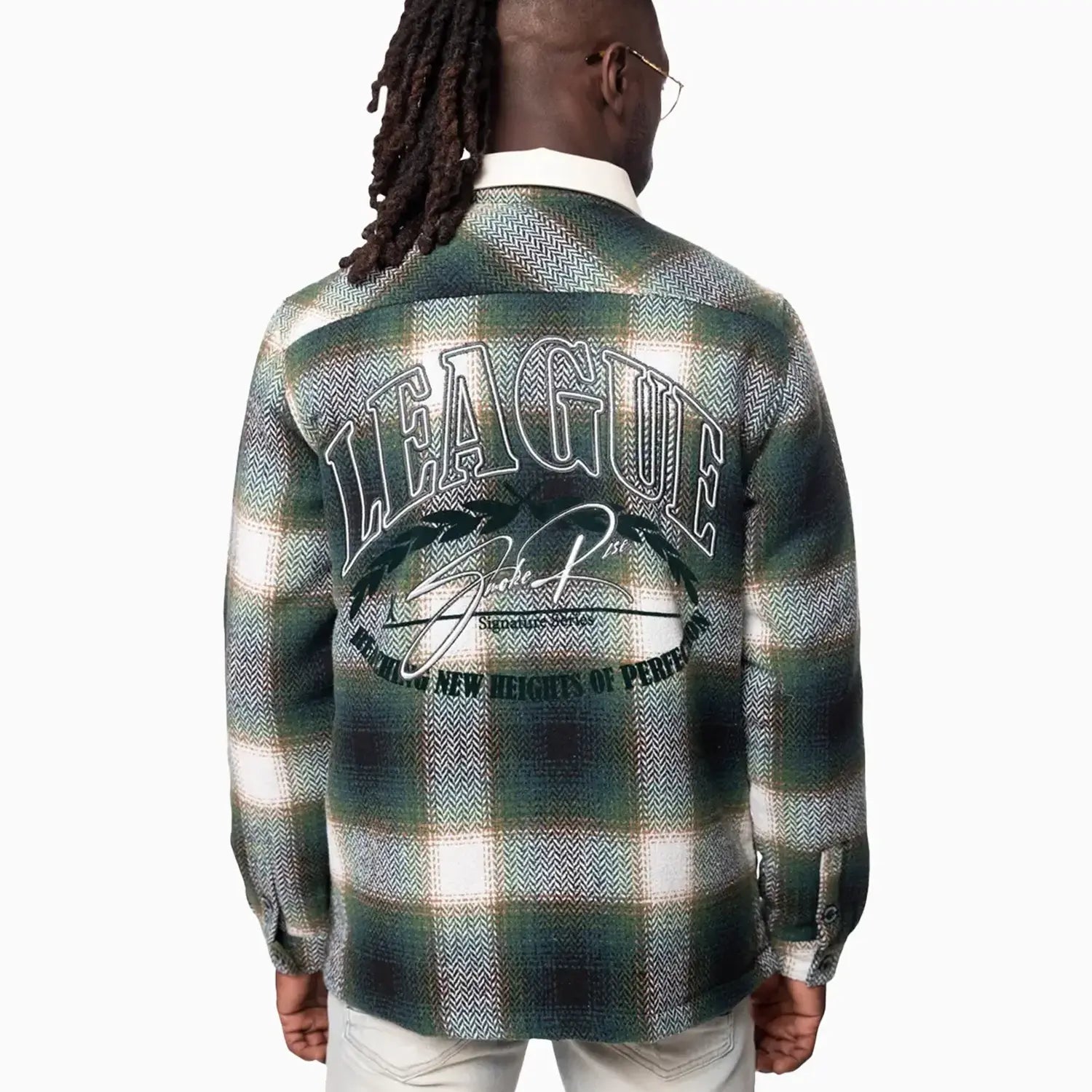 smoke-rise-mens-vegan-leather-collar-plaid-shacket-shirt-oh24687-spruce