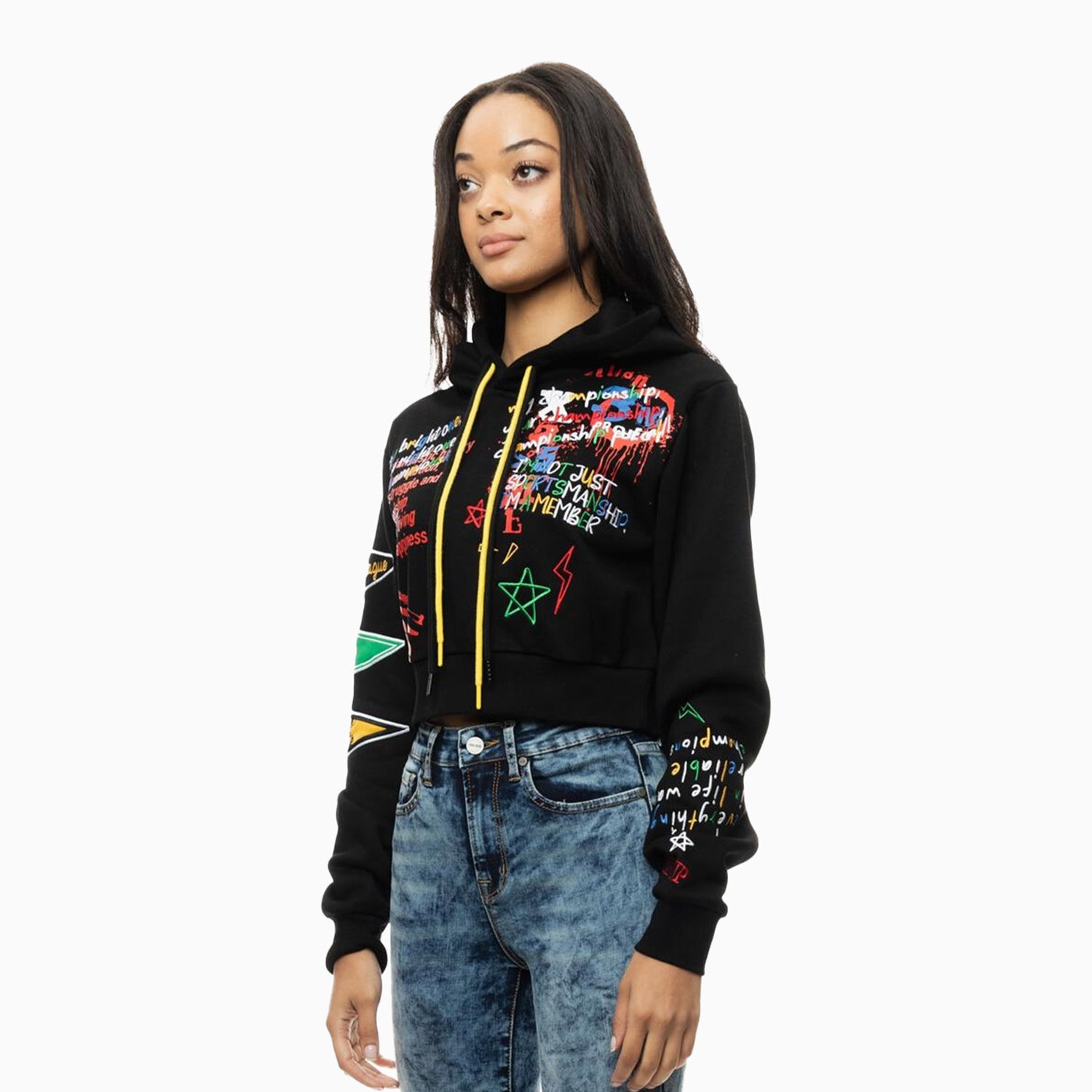 smoke-rise-womens-crop-fleece-pull-over-hoodie-nk22155-blk