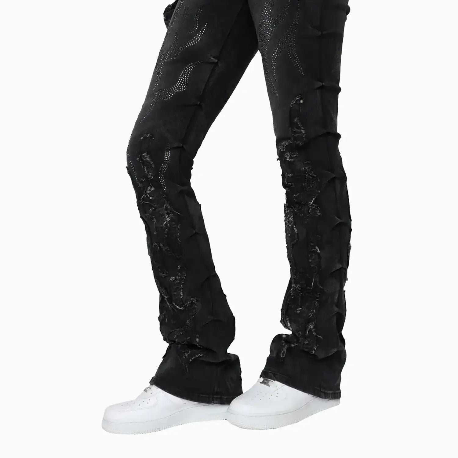 Women's Noir Rhinestone Denim Jacket & Jeans Outfit