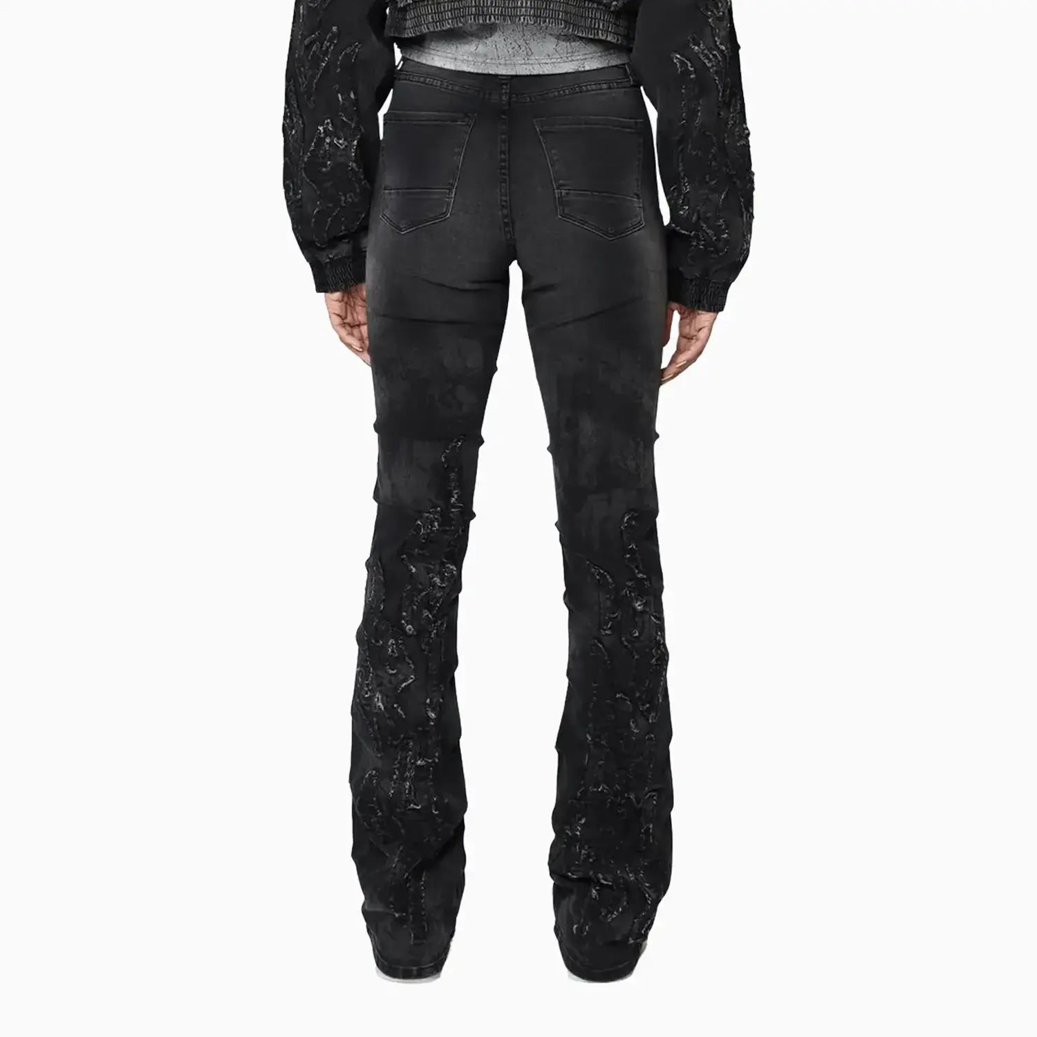 Women's Noir Rhinestone Denim Jacket & Jeans Outfit