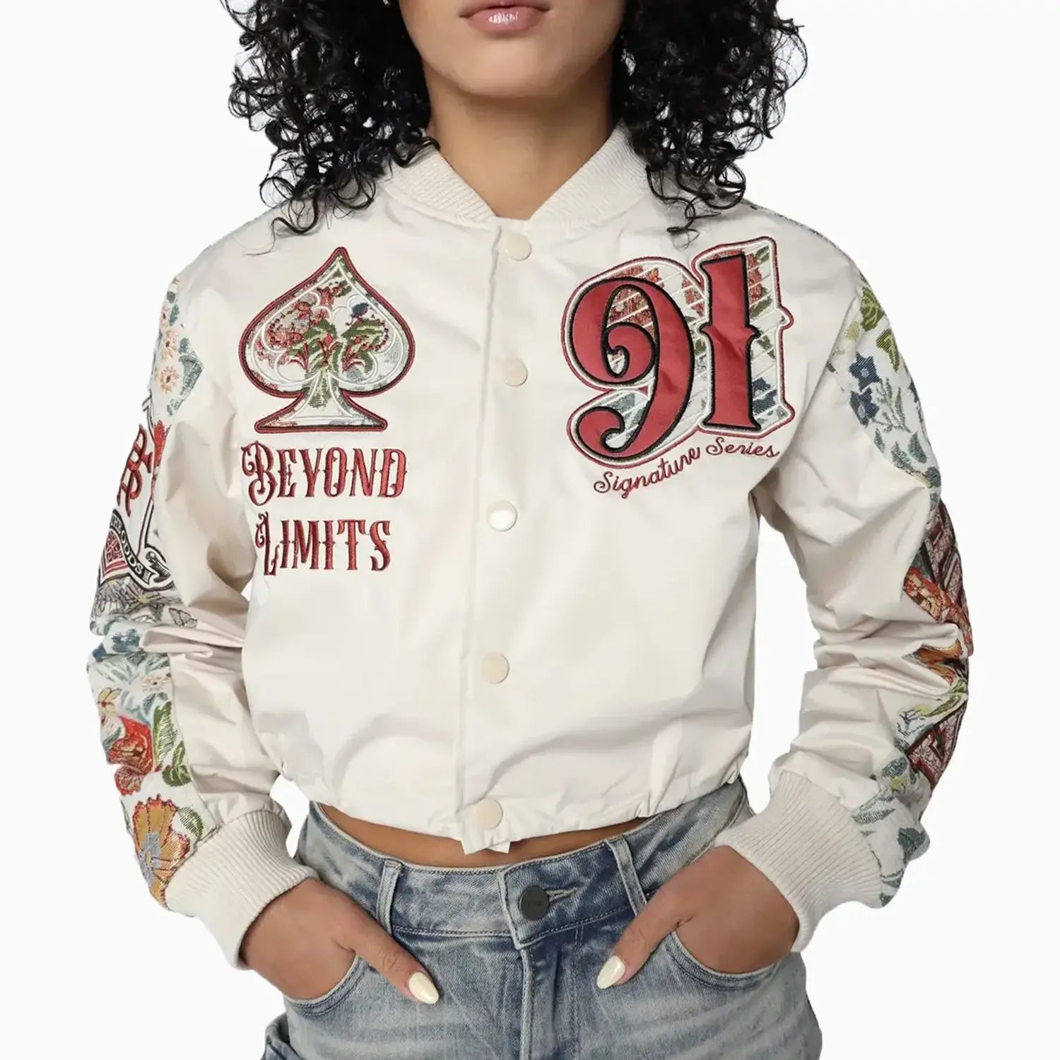 Women's Varsity Cropped Light Jacket