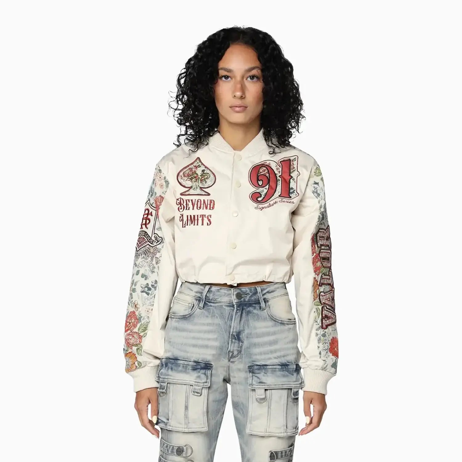 Women's Varsity Cropped Light Jacket