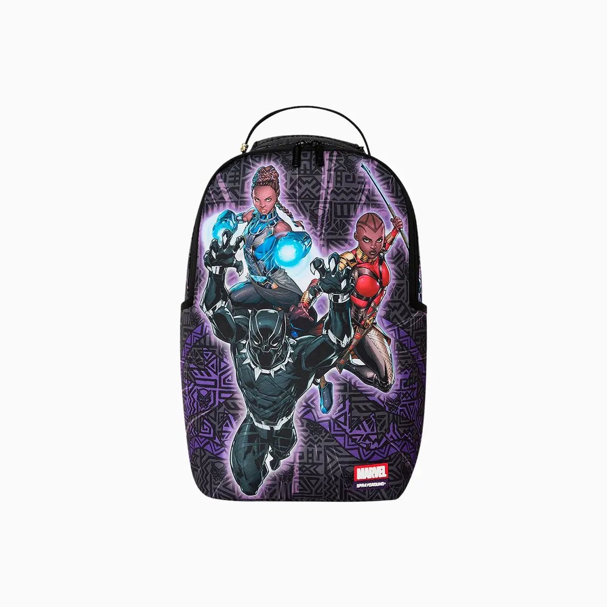 Black Panther Official Collab Never Back Down Backpack Sprayground - Tops and Bottoms USA