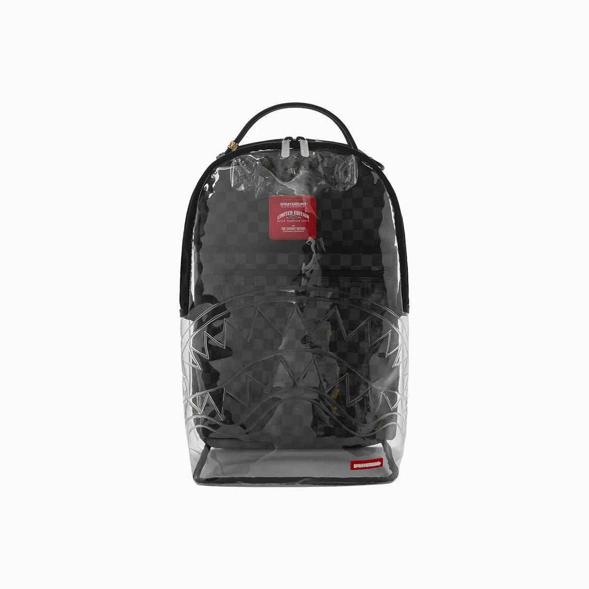 Clear Dlx Backpack Checked Out Sprayground - Tops and Bottoms USA