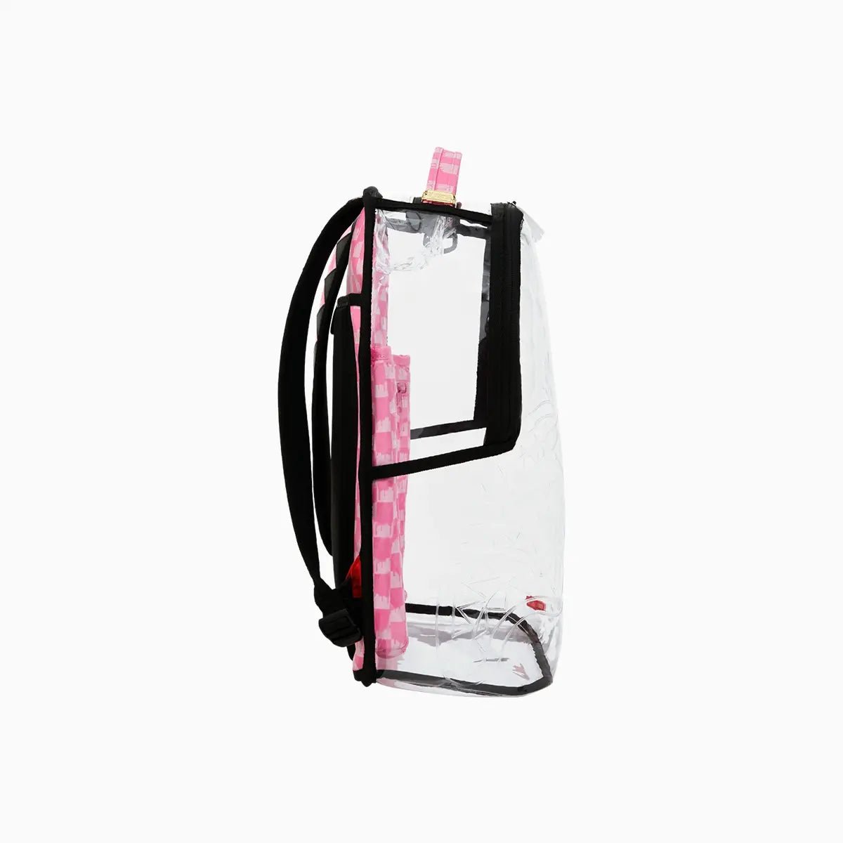 Clear Dlx Backpack Checked Out Pink Drip Sprayground - Tops and Bottoms USA