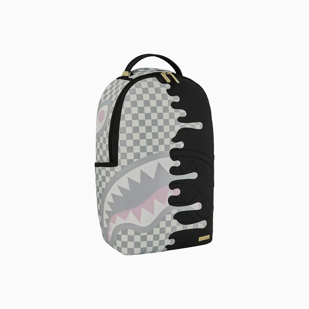 Cream Check Side Drip Backpack