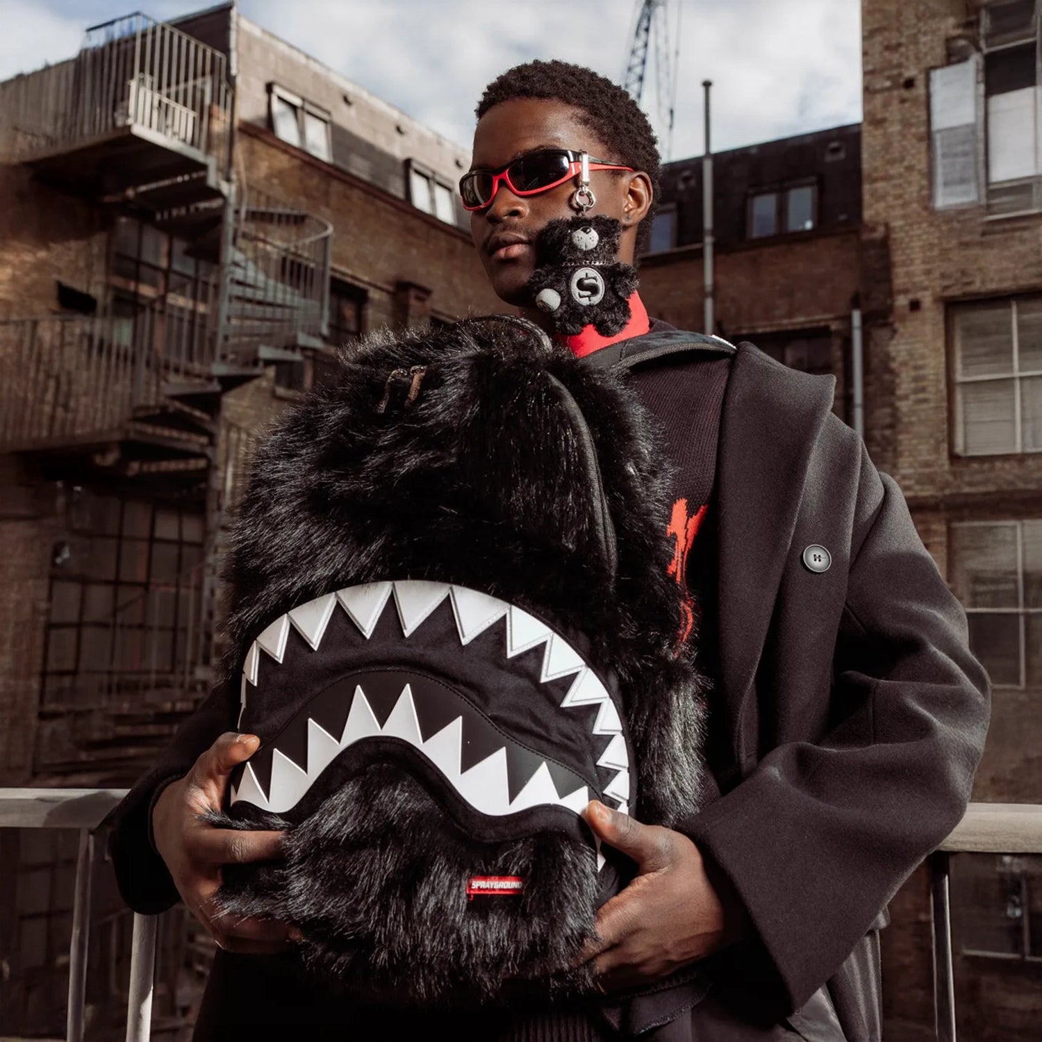 Furzilla Shark Night Backpack Sprayground - Tops and Bottoms USA