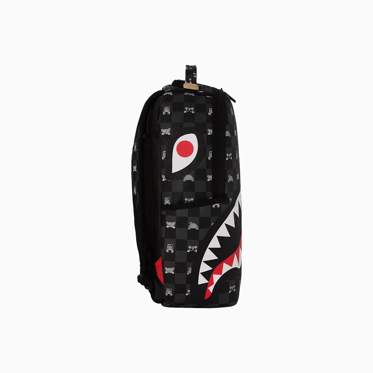 Sprayground Gray Peeking Character Check Backpack