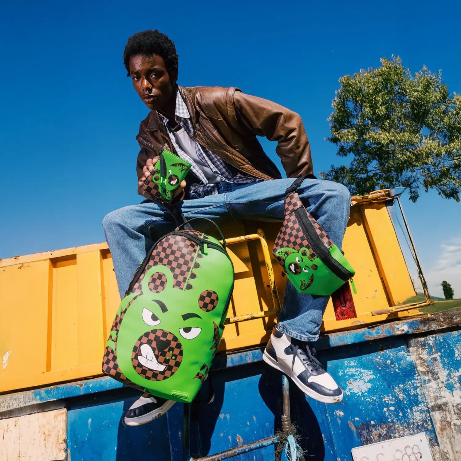 sprayground-green-money-bear-dlxsv-backpack-b6730