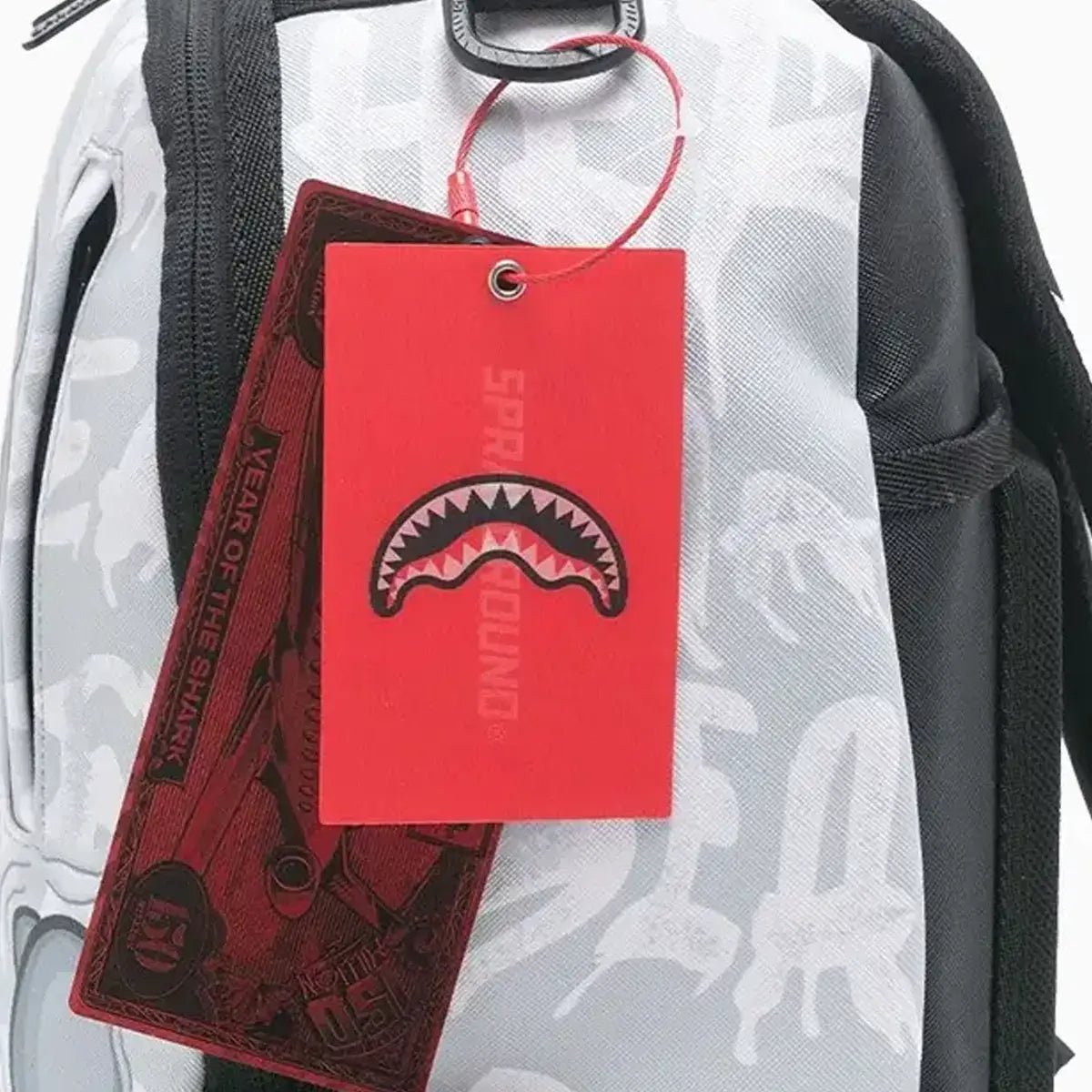 Money Bear Graffiti Float Backpack Sprayground - Tops and Bottoms USA