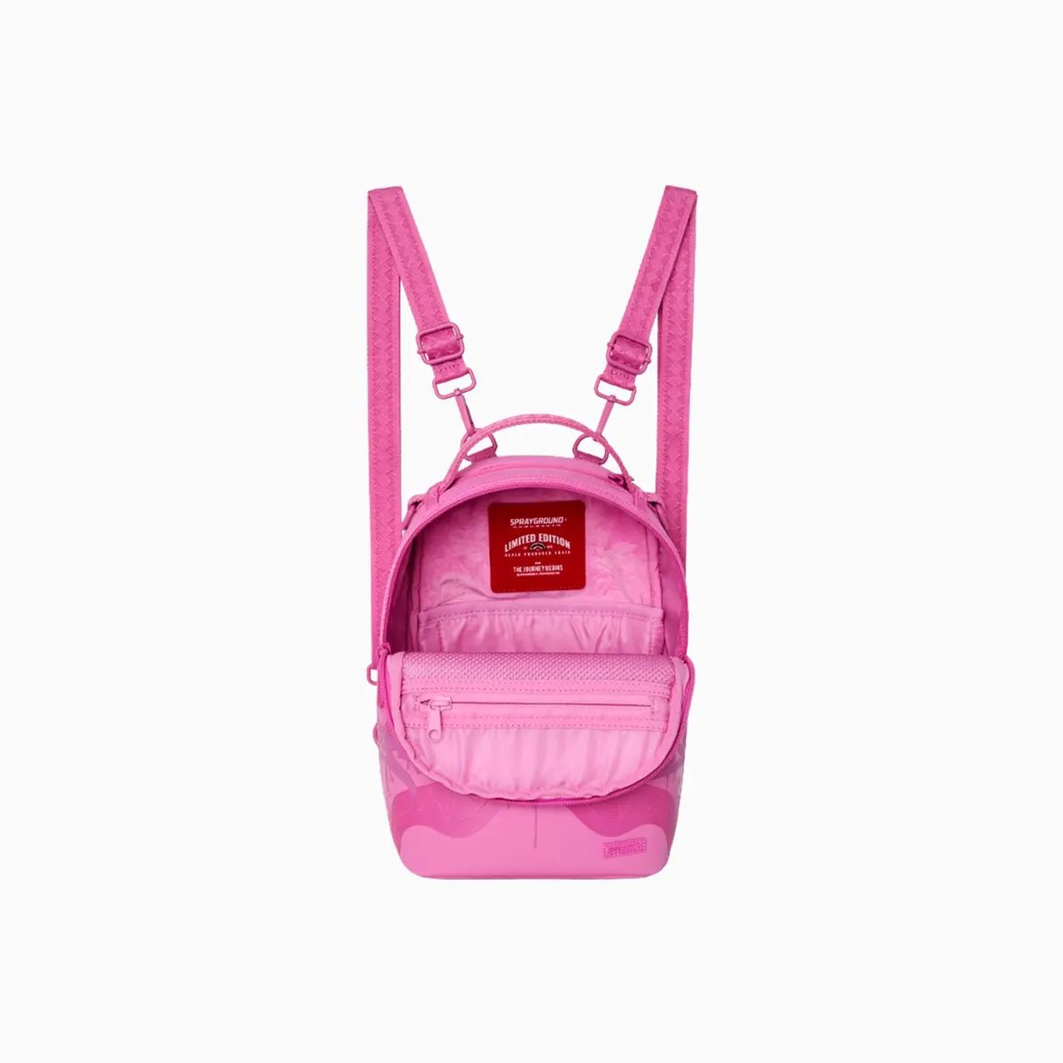 bright pink mini backpack Sprayground BUBBLE POP Ghost Drip Stowaway Surf Spike Hands On Learning Top Trenz MODEL:Fortis 110 (17.5 x 13.75 x 11.) 65.3
