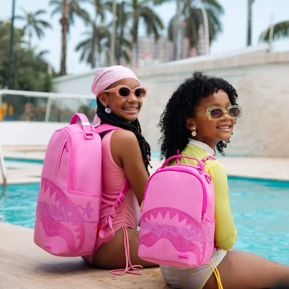 Pink Ghost Drip Mini Backpack