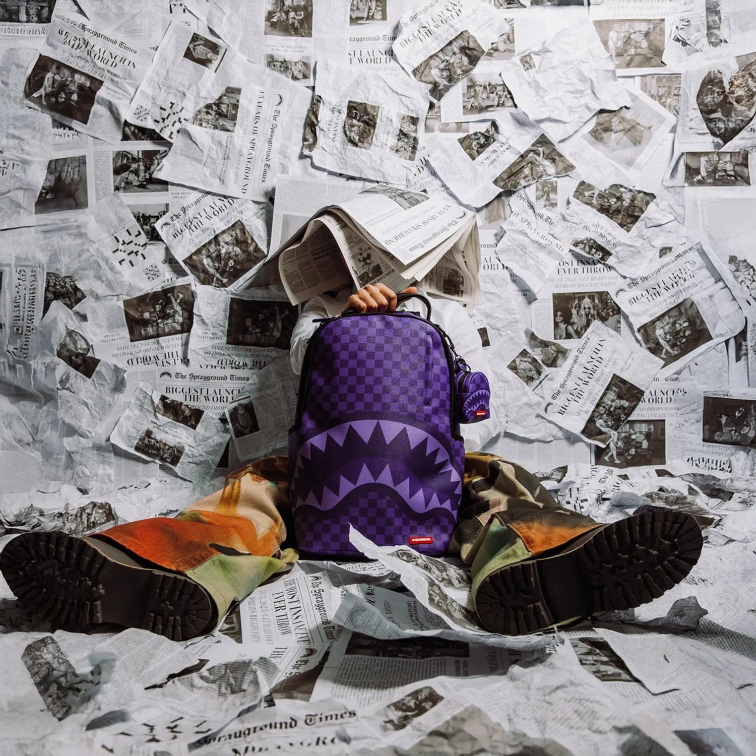 Sprayground Purple Shark Sharks In Paris Dlxsv Backpack