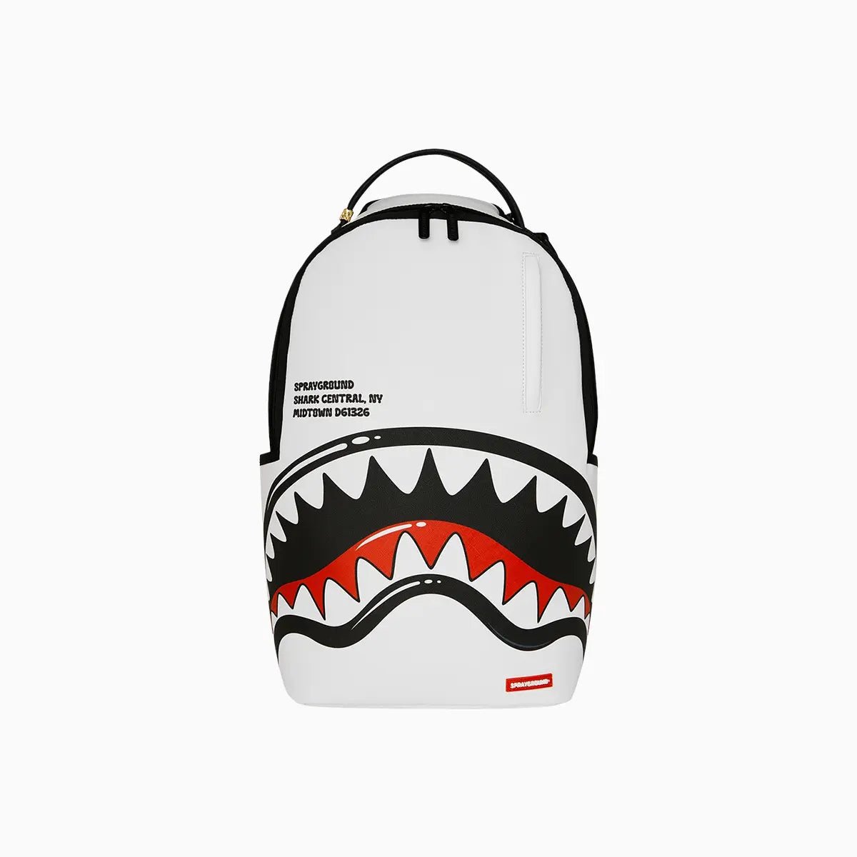 Shark Central Bubbly Shark White Backpack Sprayground - Tops and Bottoms USA