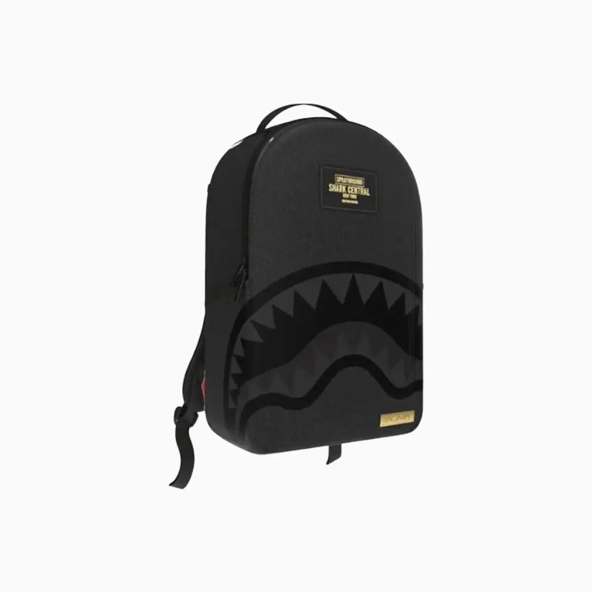 Shark Central Gold Lettering Backpack Sprayground - Tops and Bottoms USA