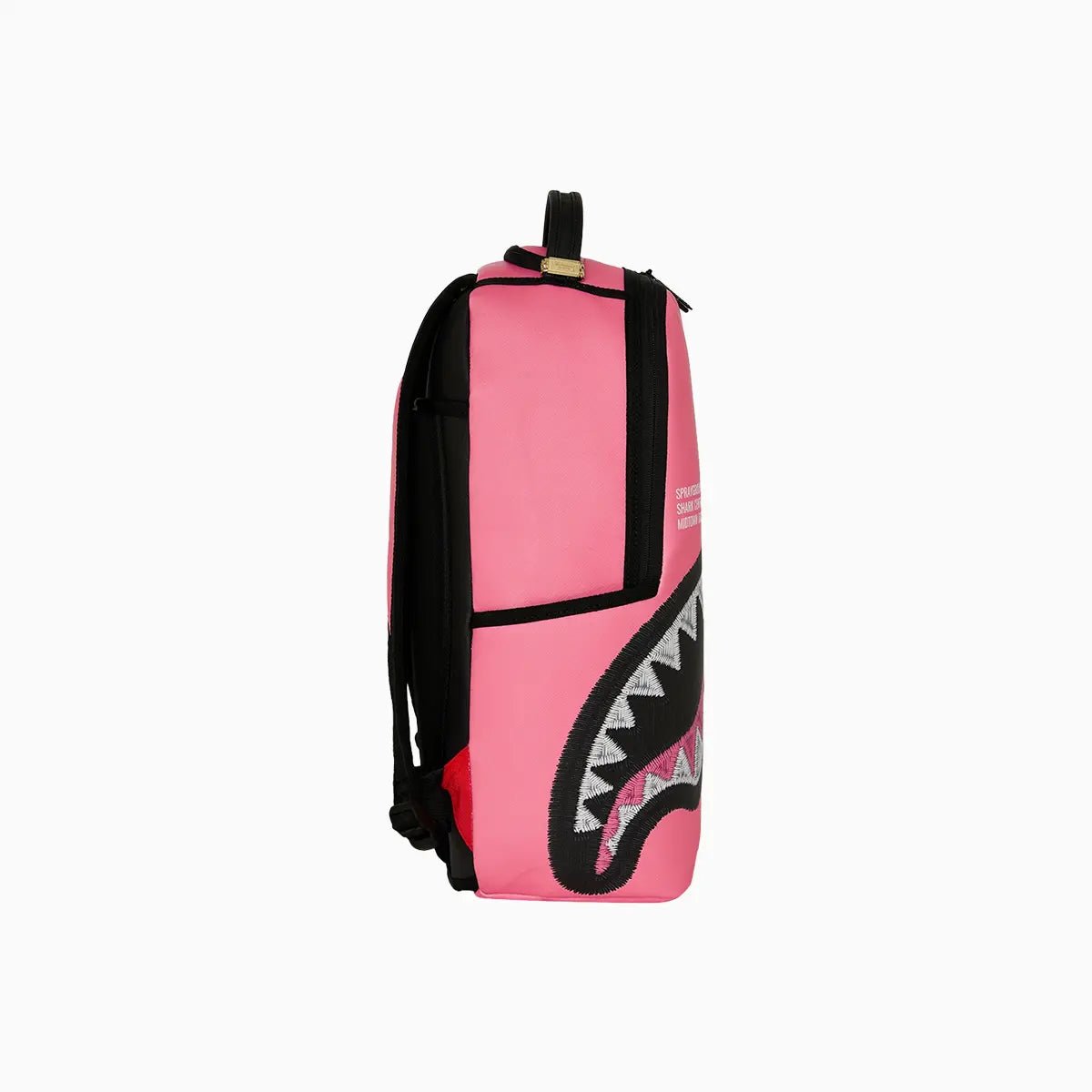 Shark Central Pink Embroidered Shark Backpack Sprayground - Tops and Bottoms USA
