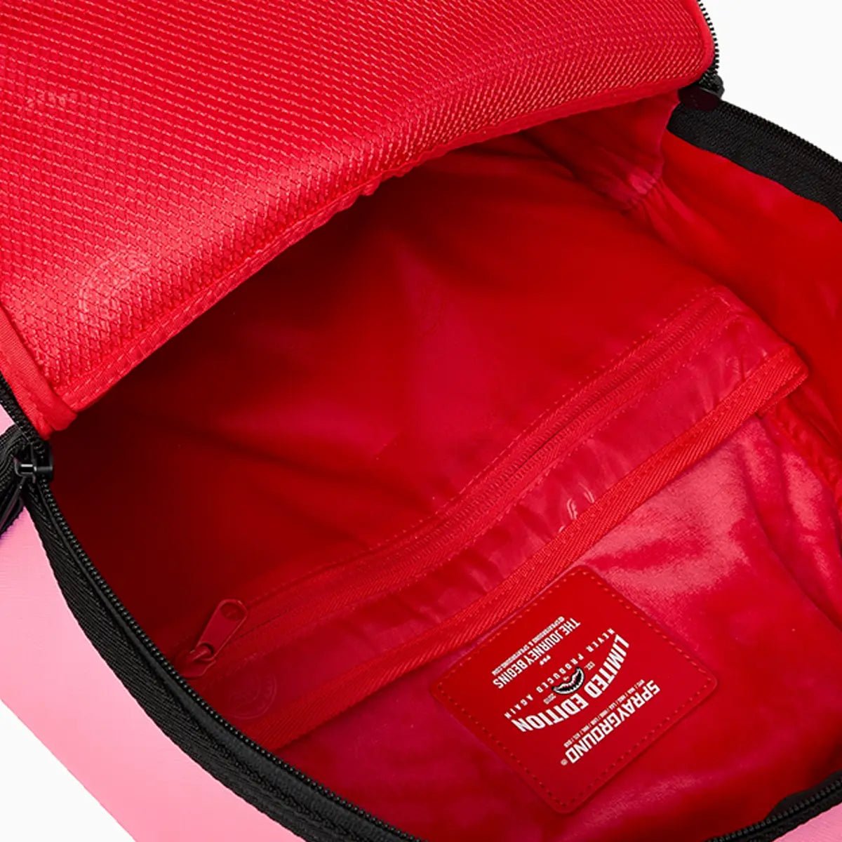Shark Central Pink Embroidered Shark Backpack Sprayground - Tops and Bottoms USA