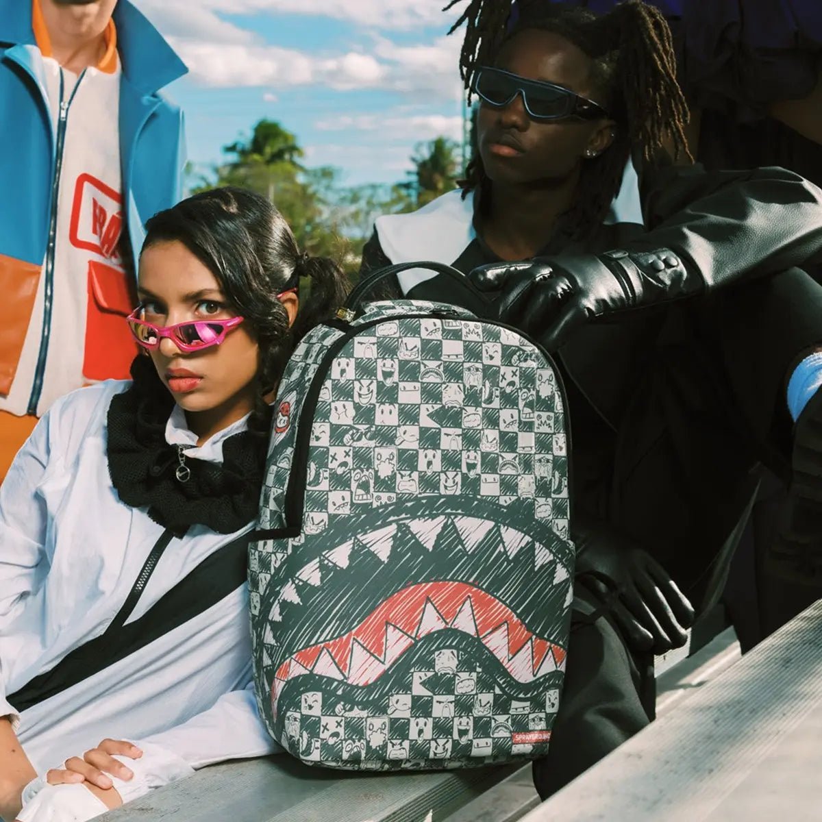 Sharks In Paris Outlaws Backpack Sprayground - Tops and Bottoms USA