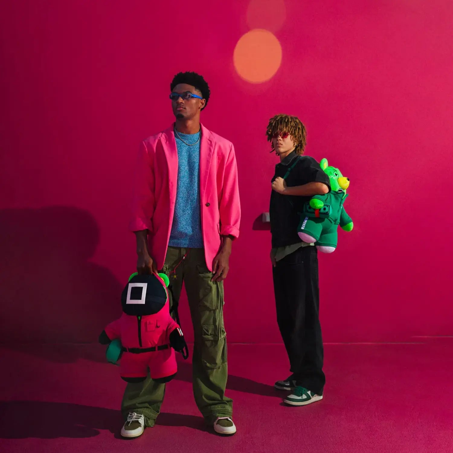 sprayground-squid-game-pink-soldier-bear-backpack-b6985