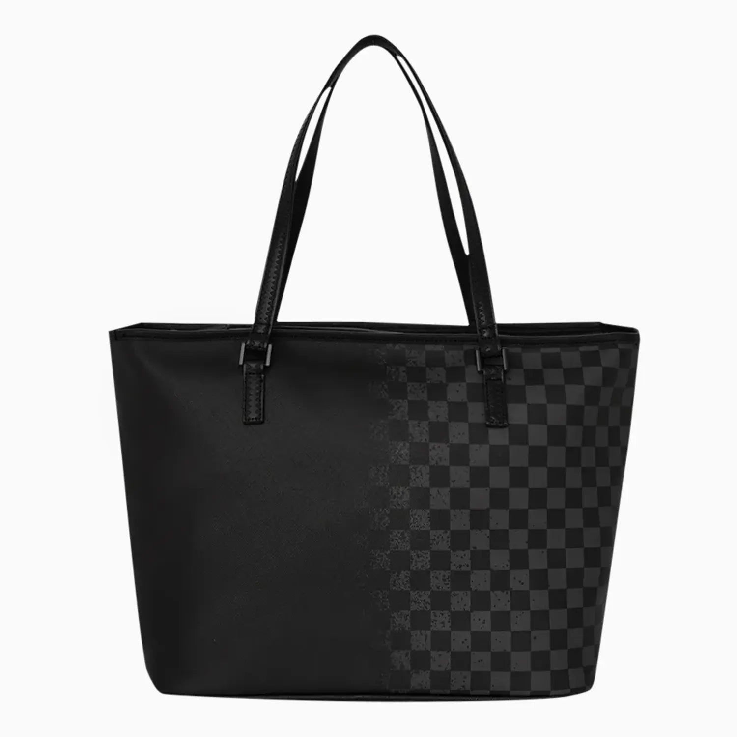 sprayground-womens-spritz-grey-check-tote-hand-bag-t6862