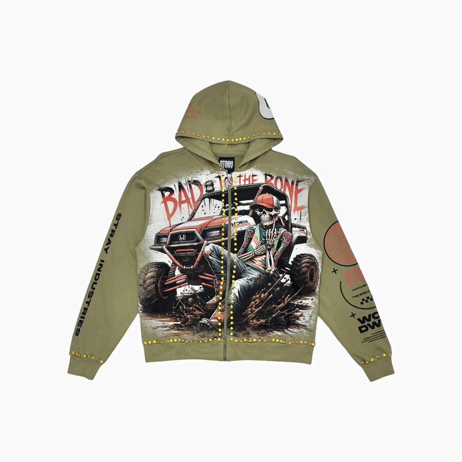 Men's Bad to the Bone Off-Road Hoodie Stray - Tops and Bottoms USA