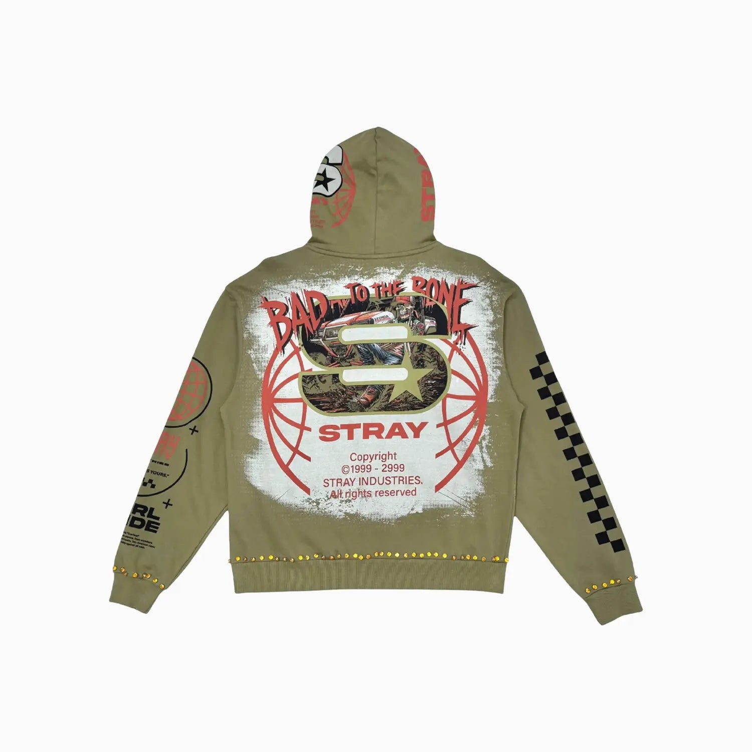 Men's Bad to the Bone Off-Road Hoodie Stray - Tops and Bottoms USA