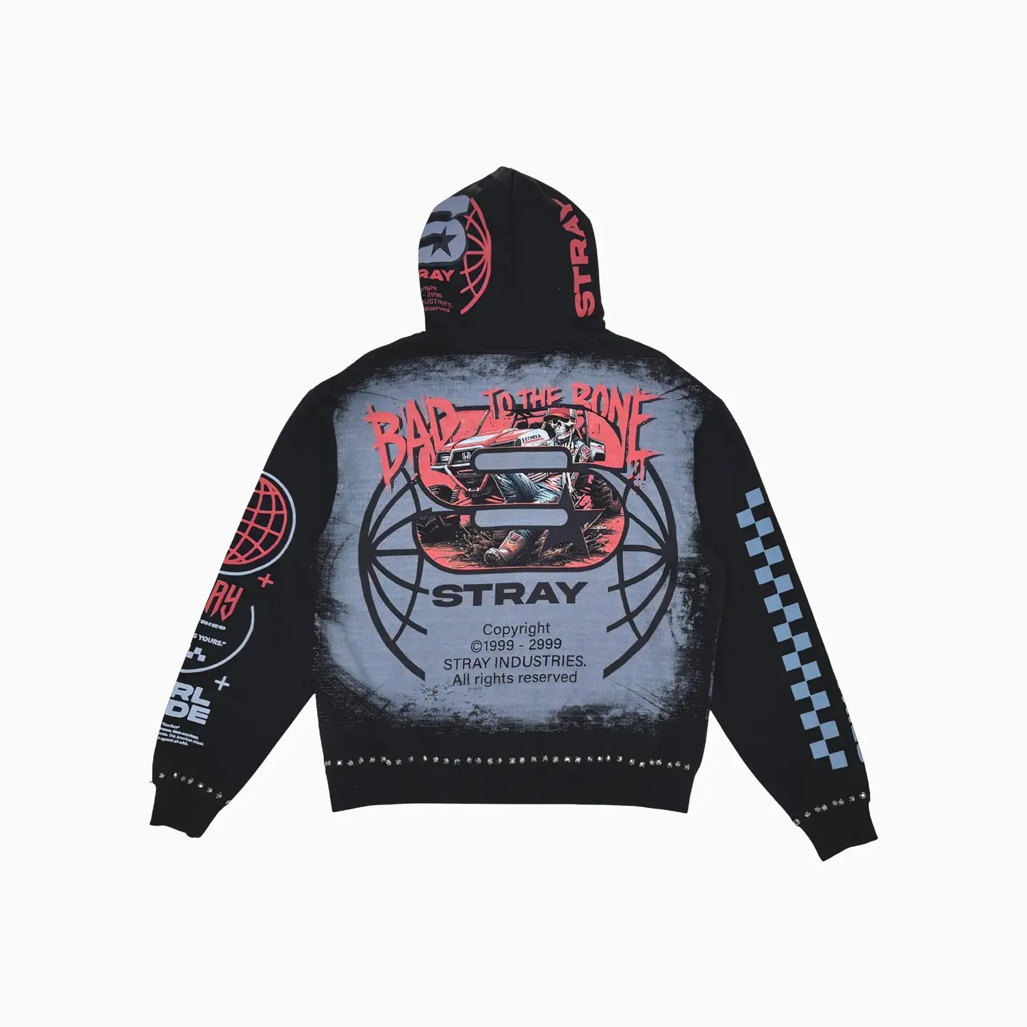 Men's Eastedge Bad to The Bone Zip Hoodie Stray - Tops and Bottoms USA