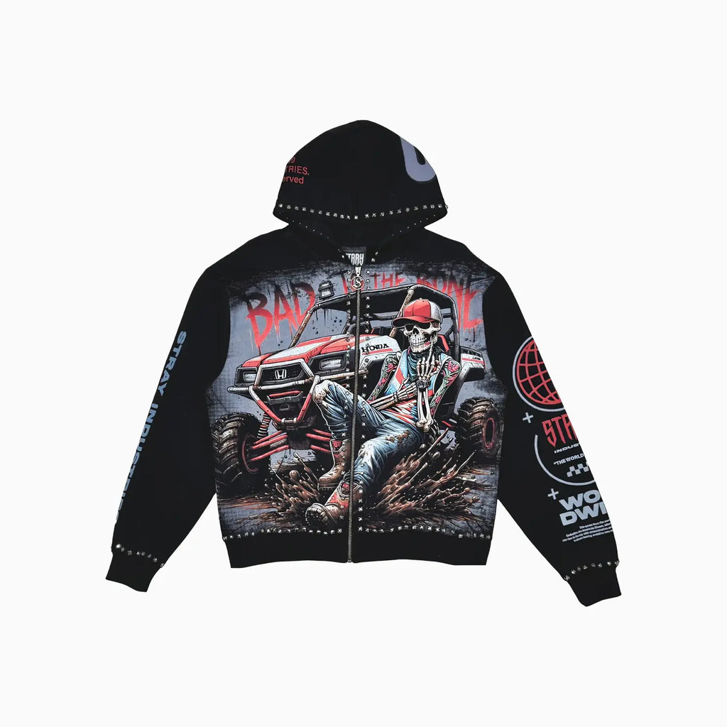 Stray Men's Eastedge Bad to The Bone Zip Hoodie
