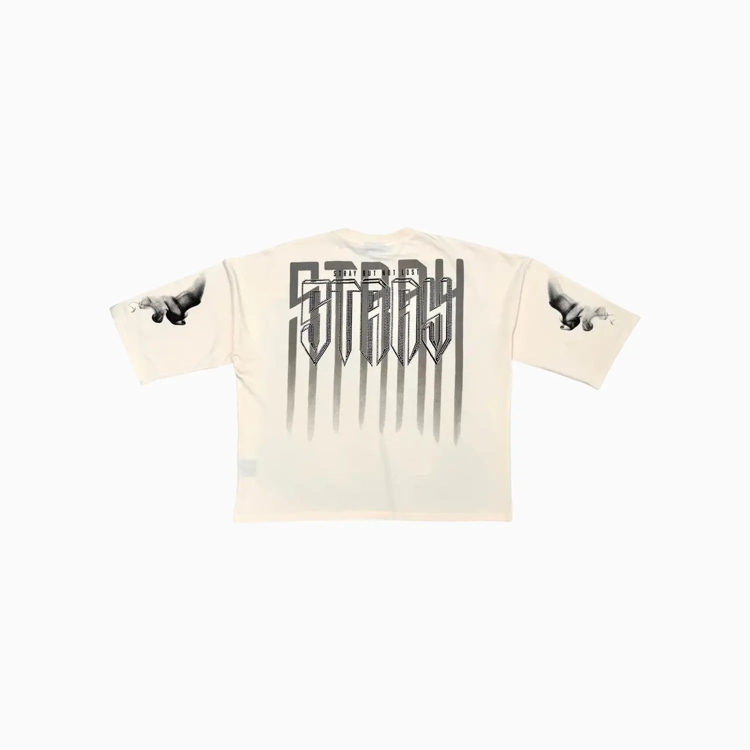 Men's Monarch Digital Skull Oversized Graphic T-Shirt Stray - Tops and Bottoms USA