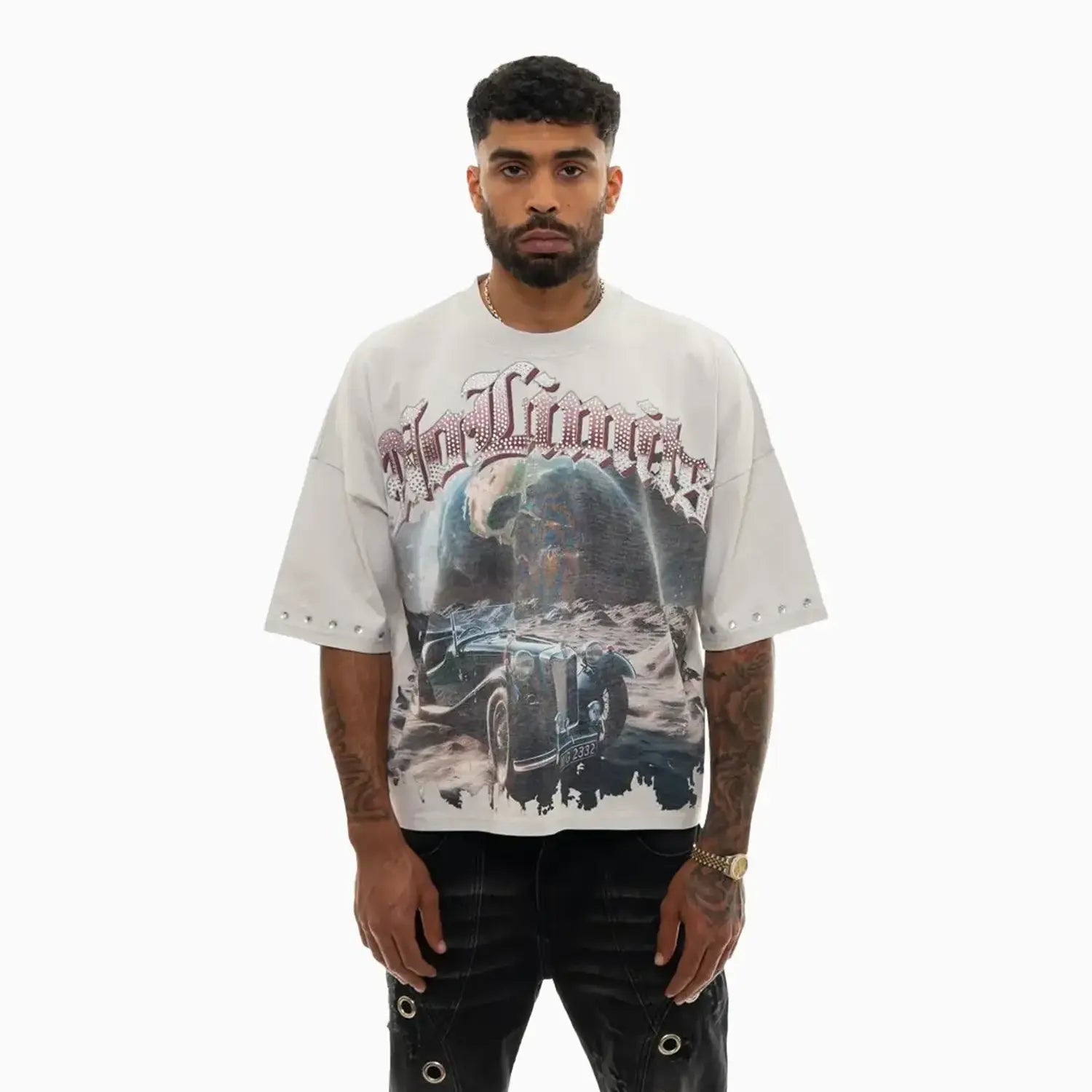 Men's Only Goals Oversized Graphic T-Shirt Stray - Tops and Bottoms USA