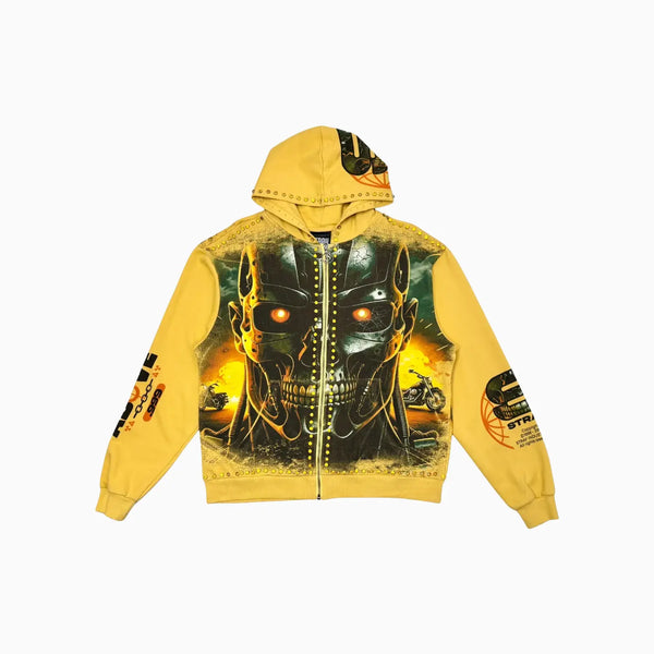トップス BoTT OG Logo Zip Hoodie Yellow M stray-mens-robot-full-zip-