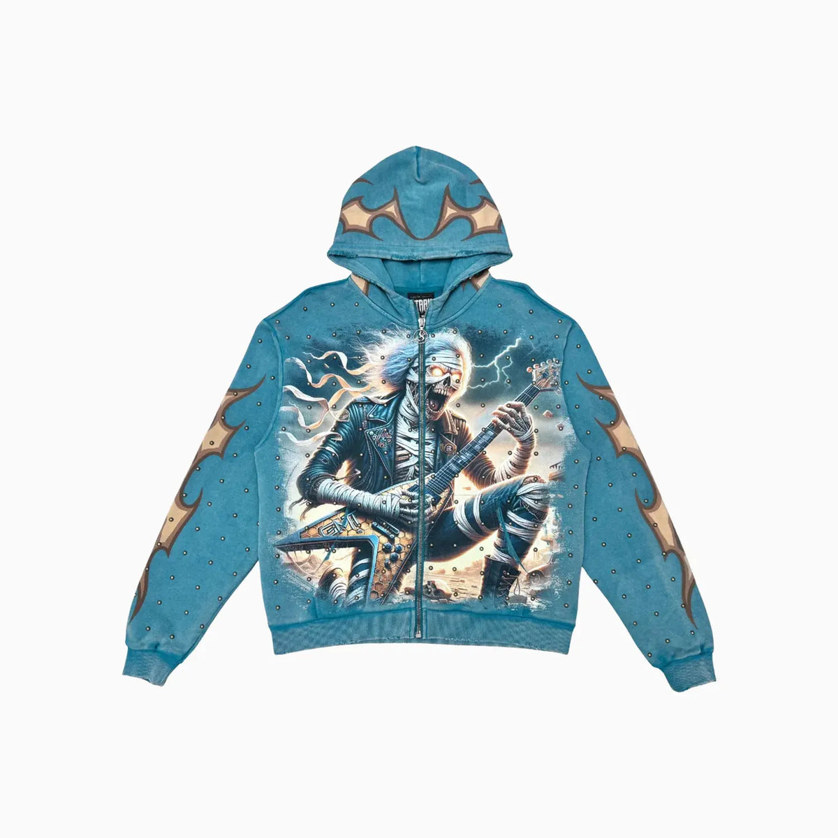Men's Rockstar Mummy Full Zip Hoodie Stray - Tops and Bottoms USA